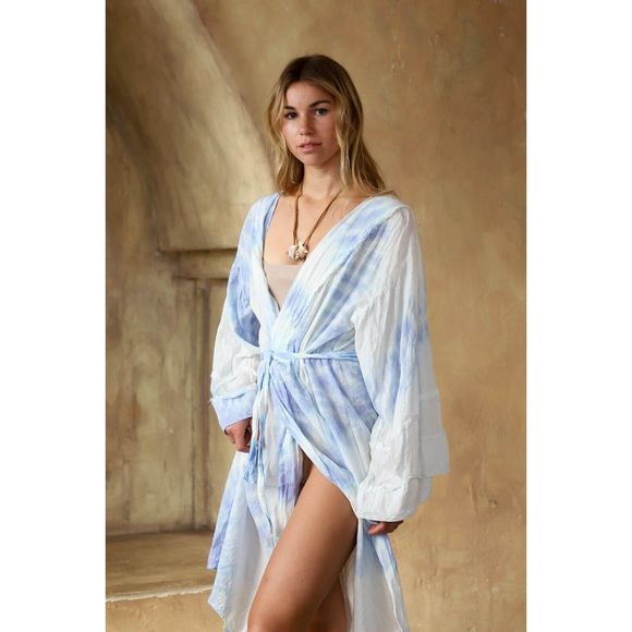 New Jen's Pirate Booty Tie Dye Nyjah Kimono Size M/L - Picture 3 of 8